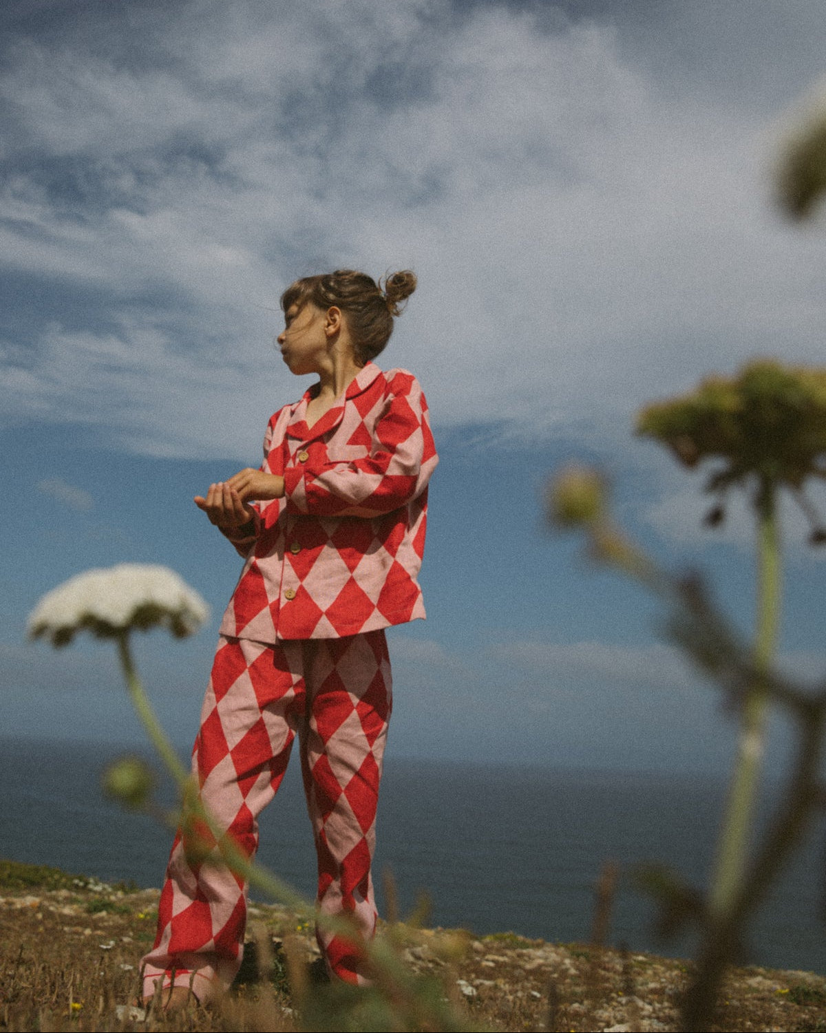 Lennon Set in Red/Pink Harlequin