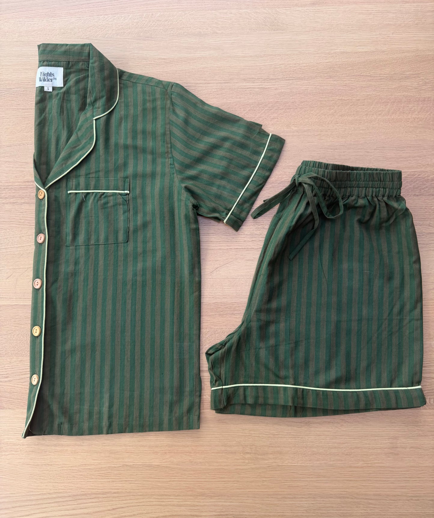 Lennon short Women's set in Herb stripe