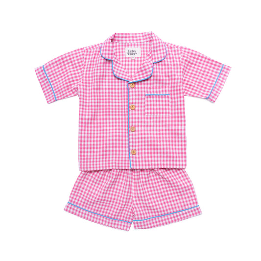 Lennon Short Set in Pink Check