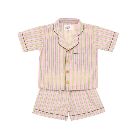 Lennon short set in Bon Bon stripe