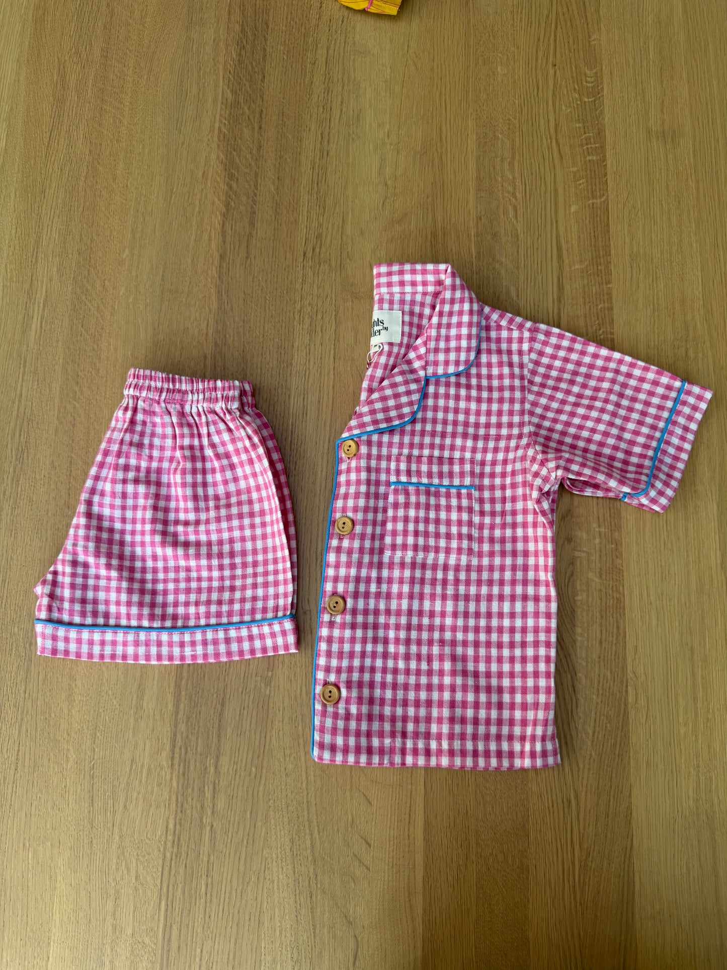 Lennon Short Set in Pink Check