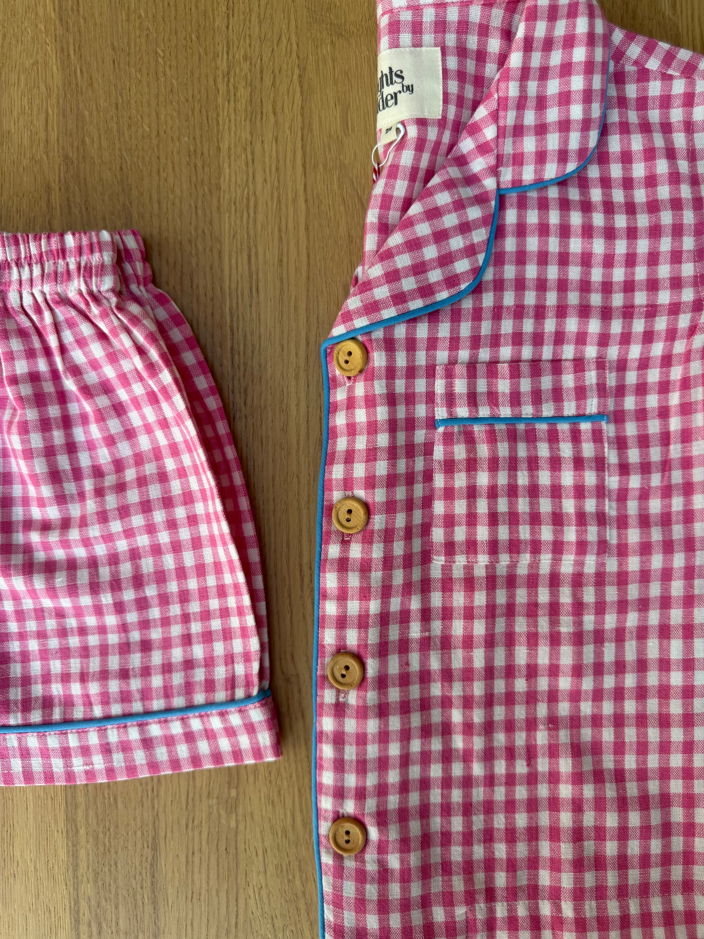 Lennon Short Set in Pink Check