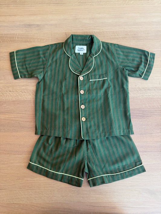 Lennon Short Set in Herb Stripe