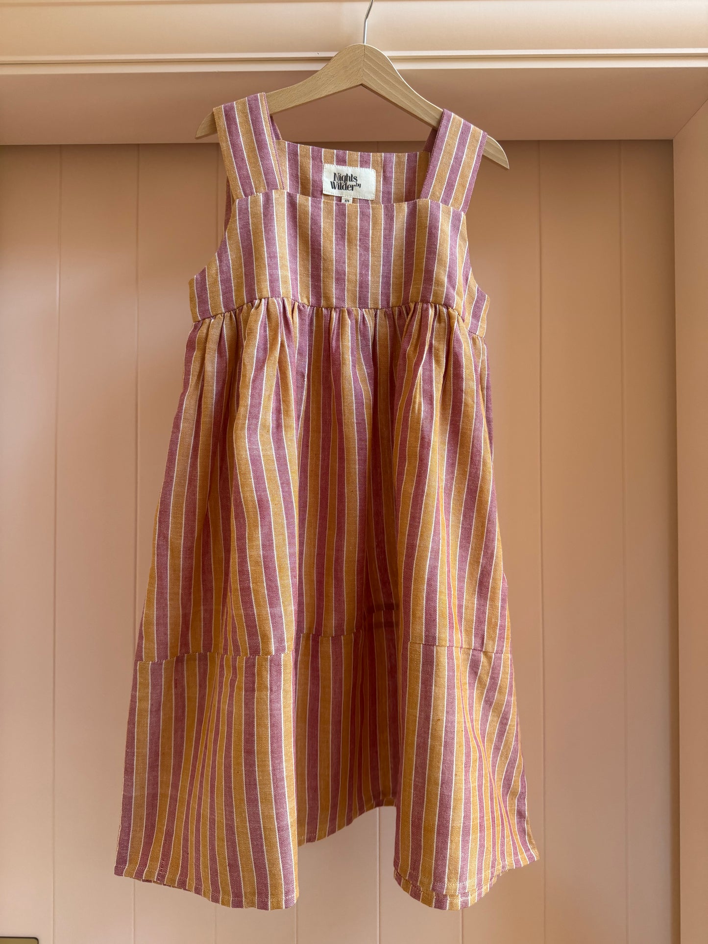 Patti in Rhubarb and Custard stripe