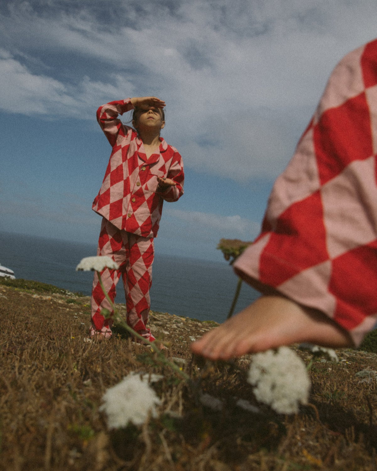 Lennon Set in Red/Pink Harlequin