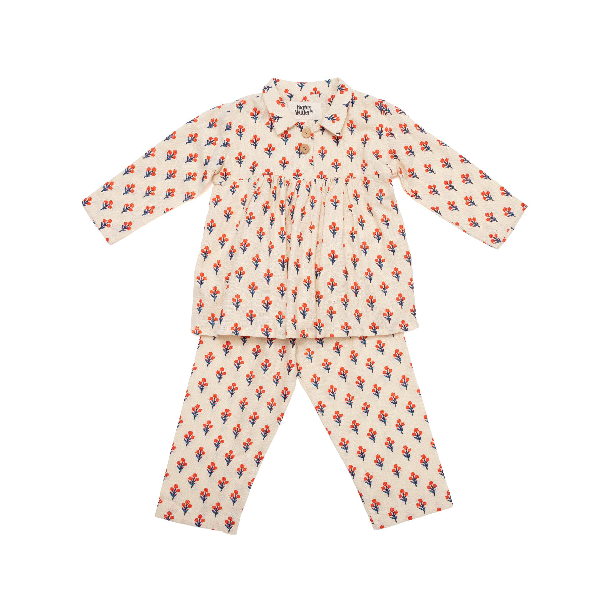 Nico Set in Red & Blue Folk Floral