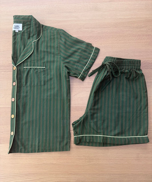 Lennon short Women's set in Herb stripe